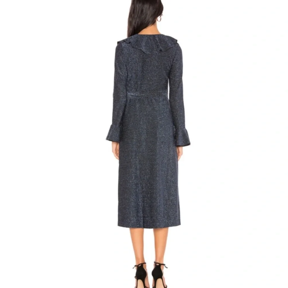 Free People One More Time Lurex Wrap Dress